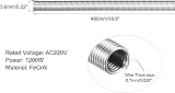 sourcing map Heating Element Wire AC220V 1200W / AC110V 300W Kiln Furnace view 2