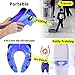 Portable Potty Seat for Toddler Travel, Folding Large Non-Slip Silicone Pads Travel Potty Seat for Toddler, Recyclable Toilet Training Seat Cover with Carry Bag (Blue, 01)