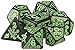Q-Workshop Call of Cthulhu: Black and Green Dice, Set of 7