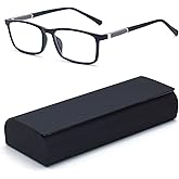 Autojouls Nearsighted Short-Sighted Light Glasses with Hard Case Spring Hinge Distance Glasses Not reading glasses