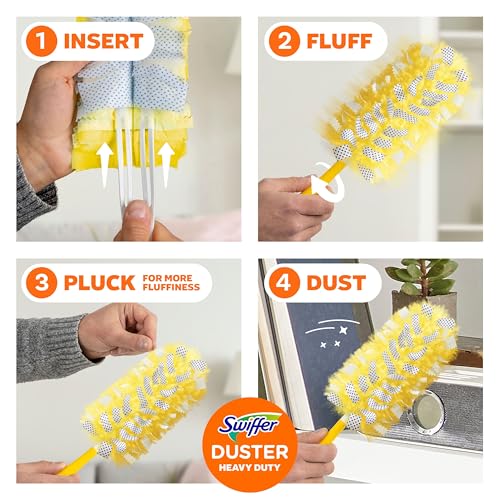 DUSTERS HEAVY DUTY MULTI-SURFACE DUSTER REFILLS FOR CLEANING, LAVENDER, 6 COUNT