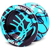 Sidekick Yoyo Pro Light Blue & Black Reverse Splashes REsponsive Professional Yo-Yo