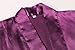 Women's Satin Kimono Robe for Bridesmaid and Bride Wedding Getting Ready Kimono with Rhinestones Dressing Gown,Maid of Honor Edition, Purple M