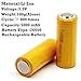 Crtch 5000mAh 3.7V Rechargeable Li-ion Battery 26650-2 Pack -More than 800 cycles -Power for Flashlight