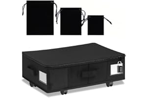 Gobuying Sex Toys Storage with Combination Lock,Lockable Under Bed Storage with Wheels, Discreet Adult Toy Case Containers wi