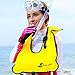 OMOUBOI Unisex Adult Portable Inflatable Canvas Life Jacket Snorkel Vest Diving Safety