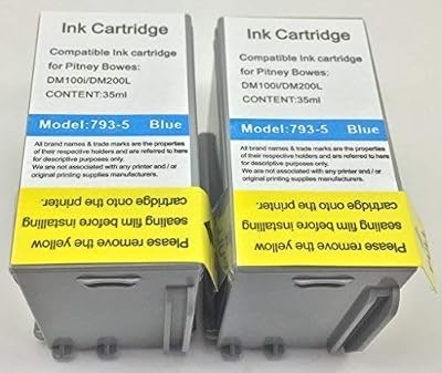 118INK 2x 793-5 Blue Ink Cartridges for Pitney Bowes DM100i DM200L DM125i DM150i