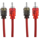 DS18 Cable R6 Ultra Flex RCA macho a RCA macho de 2 machos, diseño de divisor en Y, (6 pies)