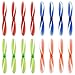 AFUNTA Propeller Blades for Hubsan X4 H107 H107D H107C H107L Quadcopter, 4 Sets (16pcs) Transparent Props Rotor for Helicopter - Red & Green & Blue & Orange