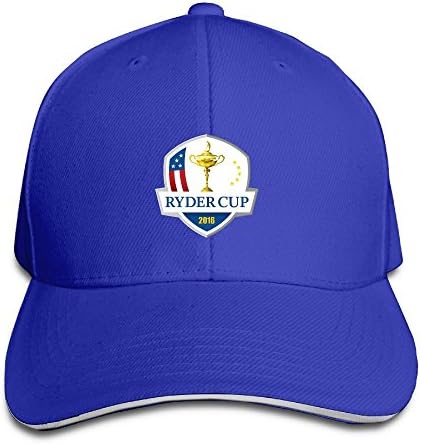 Hittings Unisex Ryder Cup Adjustable Snapback Sandwich Bill Cap Baseball Cap - Black Royalblue