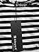 Allegra K Women Scoop Neck Stripes Peplum Top M Black White