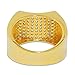 TOPGRILLZ 18K Gold Plated CZ Iced out Simulated Diamond Hip Hop Bling Punky Ring for Men