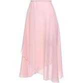 EASTBUDDY Ballet Skirt Women Sheer Long Dance Wrap Skirt for Adult Girls Chiffon Skirts with Adjustable Tie Waist