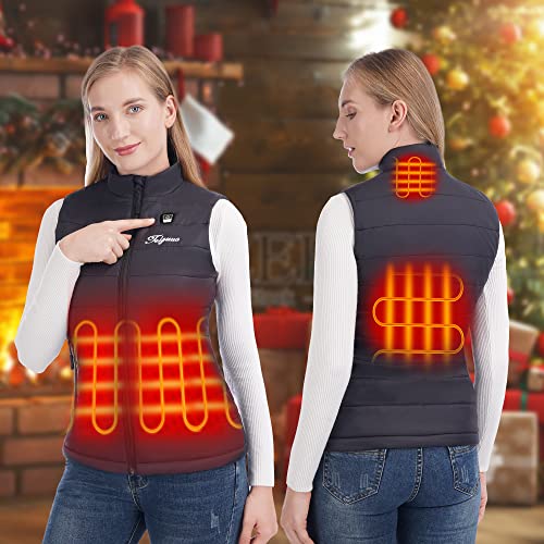 Women's Heated Vest With 13 Heating Zones – 12V 20000mAh Battery, 3 Heat Levels, Lightweight Body Warmer For Outdoor & Commute