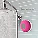 BONBON Bluetooth Shower Speaker Waterproof Water Resistant Handsfree Portable Wireless Shower Speaker,Build-in Microphone, Solid Suction Cup, 4 hrs Play Time,（Pink）