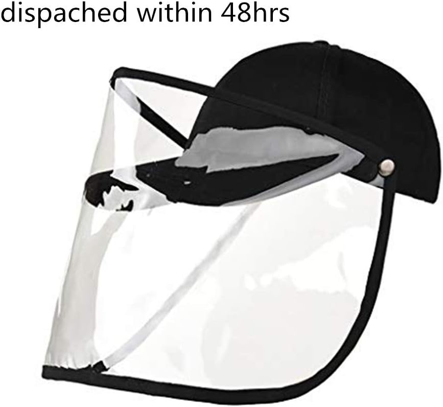 EORBIW Protection Hat - Anti Saliva Fog UV Hat with Face Shield - Face Isolation Anti-Pollution Hat, 2 in 1 Masks Caps for Protection (F)