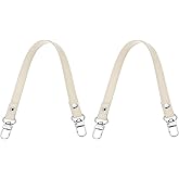PATIKIL Leather Purse Handle Strap, 2 Pcs 13 Inch Leather Purse Strap Replacement DIY Women Clutch Bag Handbag Top Handle Strap Repair Accessories, Beige