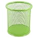 Metal Mesh Cylinder Pen Pencil Eraser Stationery Holder Container Green