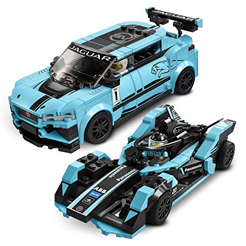 LEGO 76898 Speed Champions Formula E Panasonic Jaguar Racing GEN2 car & Jaguar I-PACE eTROPHY, Rennwagen-Set – Bild 3