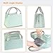 Buringer Reusable Insulated Lunch Bag Cooler Tote Box Meal Prep for Men & Women Work Picnic or Travel （Geometry Green Small Size）