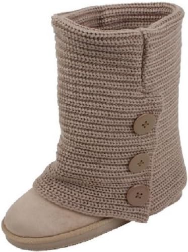 Amby Women's Rib Knit Sweater Boot 91006 Sand 10