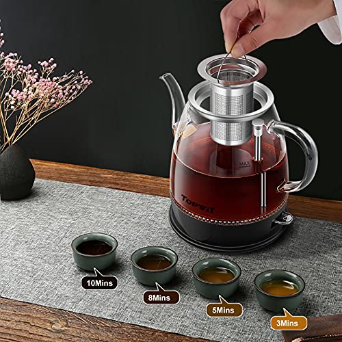 Topwit Electric Kettle Glass, Electric Tea Kettle Dual Purpose Design