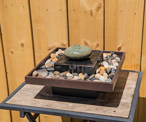 Kenroy Home 51041BRZ Zen Indoor/Outdoor Table Fountain, 9" H, Two Toned Bronze