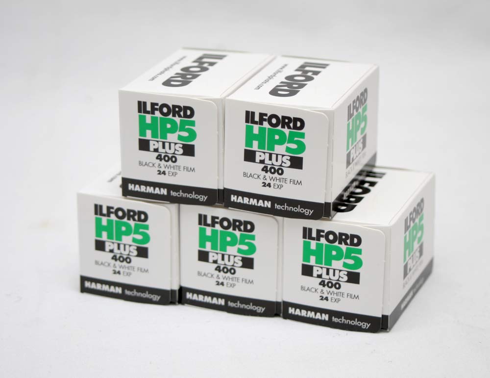 Ilford HP5 + Black and White Film, 24 exp, Multipack 5