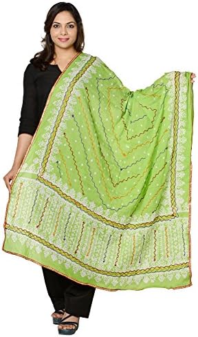 Lionize Women's Bandhani Aariwork Dupatta, Hijab, Stole, Scarf