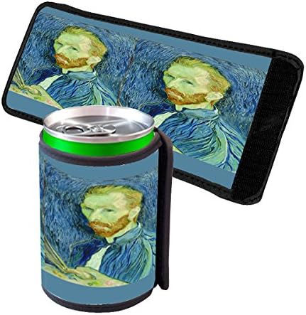 Vincent Van Gogh Self-Portrait - Insulated Neoprene Beverage Can Beer Bottle Drink Cooler Sleeve
