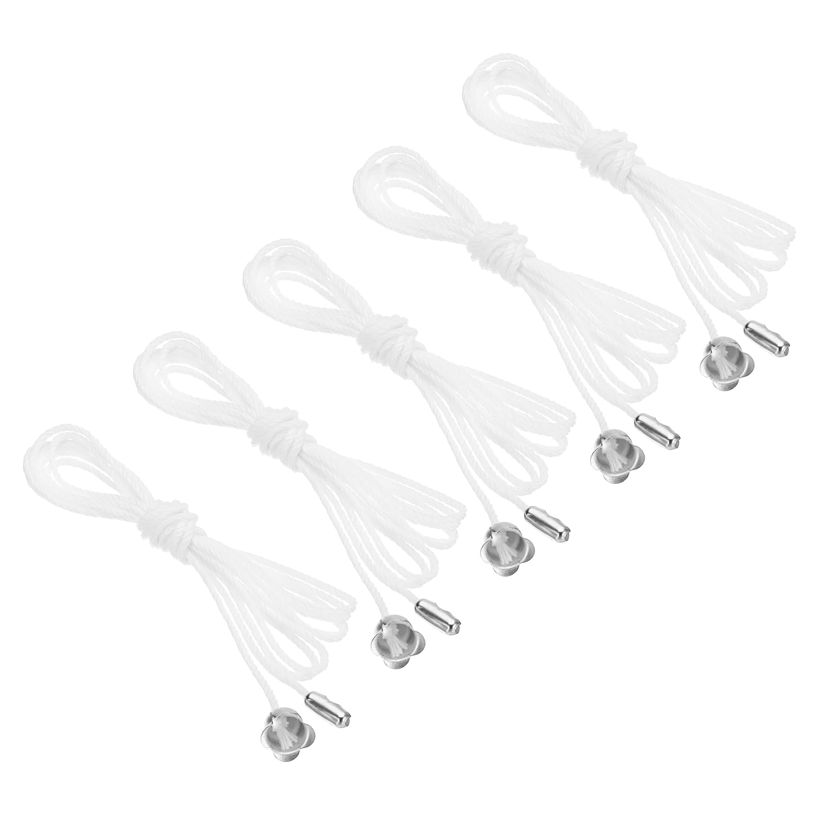 PATIKIL 1.5M 4.9ft Ceiling Pull Chain, 5 Pcs Pulls String Extender with Flower Pendant for Fan Light Chandelier Table Lamp Pulling Switch, Silver Tone