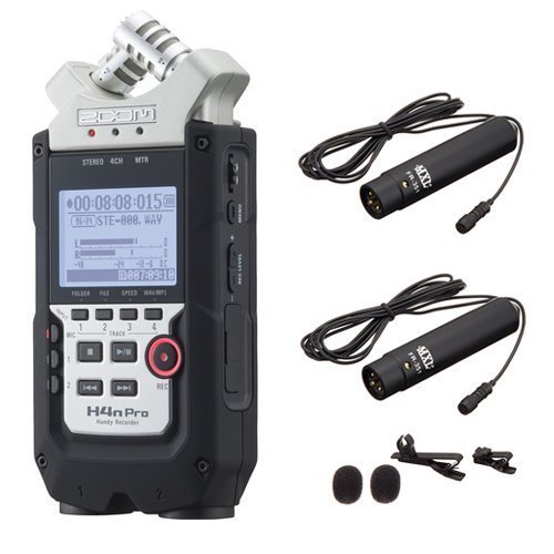 Zoom H4n PRO 4Channel Handy Recorder Bundle with MXL FR355K Lavalier