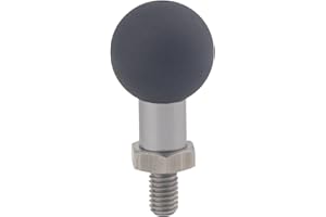Rigdance 20mm Ball Adapter with M6 Stud - Heavy Duty Stainless Steel Base & TPU Coated Ball for Motorcycle, GPS & Dash Cam Mounts | Compatible with Bulletpoint Mounting Systems
