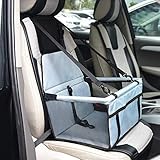 WOpet Pet Booster Seat,Deluxe Pet Dog Booster Car Seat with Clip-On Safety Leash and Zipper Storage Pocket- Perfect for Small and Medium Pets up to 20 lbs