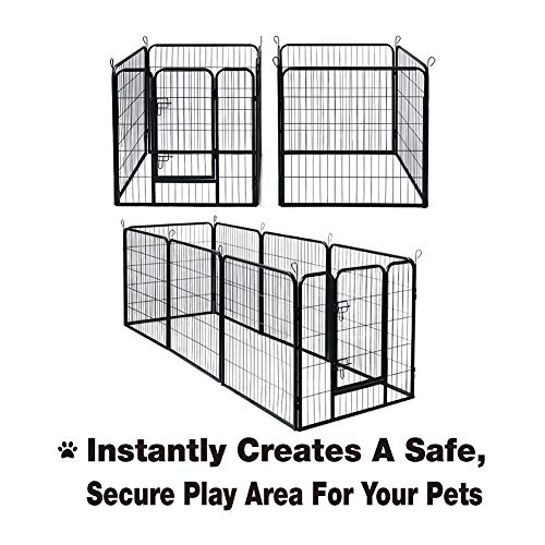 Allmax Metal Pet Fence, Black - Thumbnail 3