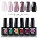 Coscelia 6 Pcs Soak Off Gel Nail Polish Set Glitter Nail Varnish Starter Kit 10ml