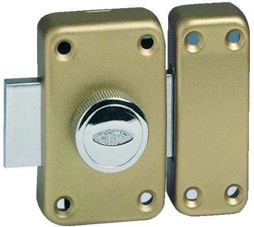 City ISEO ISEO City 25 Cylinder Button Lock 45 MM-10020451, NSP, Brown, Silver