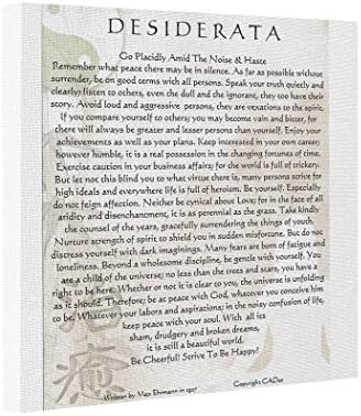 Abstract Art Canvas Desiderata Meditating Yoga Yin Yang Design Framed Canvas Garden