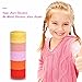 eBoot 100 Pieces 4mm Hair Elastics No Metal Elastics Hair Bands Ponytail Holders, Multicolored