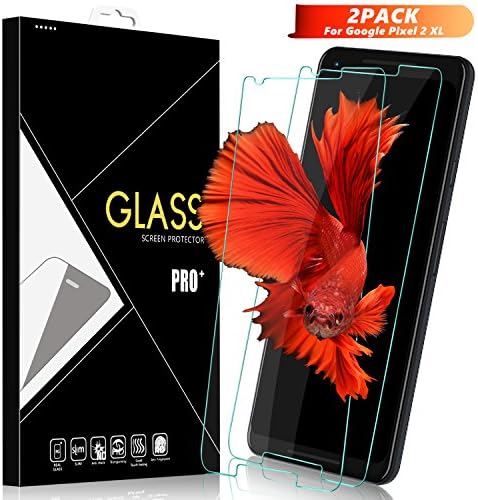 Loisa Google Pixel 2 XL Screen Protector [2 Pack], Full Coverage HD Tempered Glass Anti-Scratch Bubble-Free Screen Protector for Google Pixel 2 XL