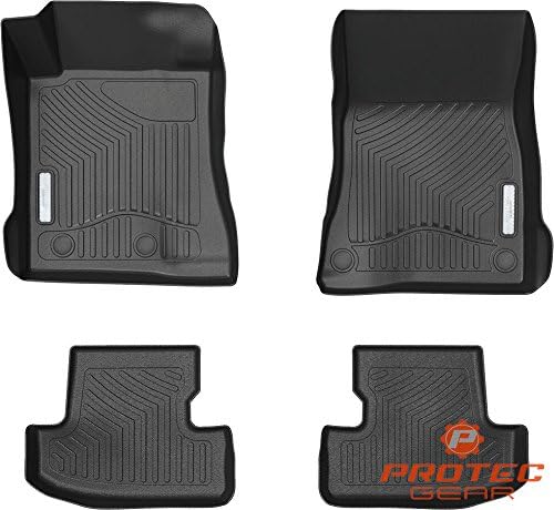 Protec Gear 2015-2017 Ford Mustang Front Back Rows 3D Car Truck Floor Liner Mats All Weather 360 Degree Protection Multi-Dimensional Patented Non-Spill Dam and Digital Scanning Technology