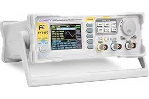 DOMINTY Function Generator AC100-240V FY6900 60MHz Double Channel DDS Function Arbitrary Waveform Signal Generator Frequency Meter 250MSa/s Sine Square/Triangle/Pulse/Sawtooth Wave/Staircase Wave