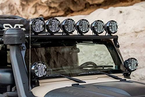 KC HiLights 2007-2018 Compatible with Jeep JK Wranger 50" Overhead Xross Bar Apollo Pro Halogen 6-Light Kit 97055