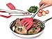 iNeibo Kitchen Silicone Ladle Spoon,Cooking Utensils Silicone Soup Ladle with Heat Resistant Silicone Covering Head and Stay-Cool Stainless Steel Handle (Slotted Turner Spatula)