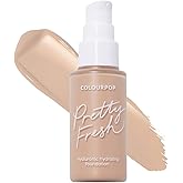 ColourPop Pretty Fresh Liquid Foundation - Hydrating Foundation with Medium, Buildable Coverage & a Natural Finish - Enriched with Hyaluronic Acid & Coconut Water - Light 60N (1 oz)