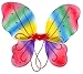 Enchantly Fairy Costume - Fairy Wings for Girls - Butterfly Costume for Girls - Colorful Rainbow Wings, Tutu, Wand and Halo