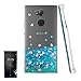 Sony Xperia XA2 Ultra Case with HD Screen Protector for Girl Woman, Atump Cute Glitter Quicksand Liquid Sparkle Bling Clear Soft Case for Sony Xperia XA2 Ultra Blue