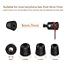 12Pcs Replacement Eartips- RIYO Premium Memory Foam Earphone Earbuds Tips Noise Reducing Earbud Tips for 5mm-7mm in-Ear Headphones Nozzle (Large, Black)