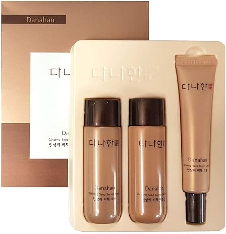 Amazon Danahan 高麗人参シークレットギフト3本セット Ginseng Seed Secret Gift 3pcs Set うるおい 輝き Moisturize Brightening 韓国化粧品 Korean Cosmetics 並行輸入品 多娜嫺 ダナハン Danahan フェイスケアセット 通販