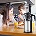 Slow Masticating Juicer Geek Chef Extractor Compact Cold Press Juicer Machine with Portable Handle/Quiet Motor/Reverse Function/Juice Jug and Clean Brush for High Nutrient Fruit & Vegetable Juice